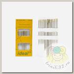 Иглы швейные ручные IDEAL арт.ID-007/ 300M (0340-0007) для шитья с позолоченным ушком уп.16 игл