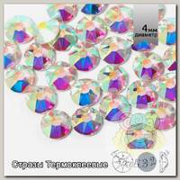Стразы термоклеевые Xirius 8+8 граней SS16 (3,8-4,0 мм) арт.HF16-02.100 цв.Crystal AB, уп.100шт