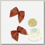 Бантики TBY для нижнего белья 1,5см арт.MJRF072 коричневый 12 уп.100шт