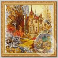 Рисунок на ткани (Бисер) КОНЁК арт. 8405 Старый замок 40х40 см