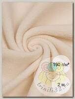 Ткань флис 2-х ст. TBY-0059-F103 190 г/м2 100% ПЭ шир.150см  цв.F103 молочный уп.2м