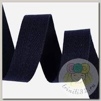 Тесьма киперная 20 мм хлопок 5,0г/м арт.TBY.CT20058S цв.S058 т.синий уп.50м