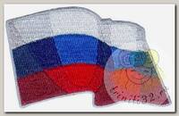 Термоаппликация Флаг России развевающийся арт.TBY.FLAG.4 цв.красн/бел/син 80х50мм уп.10шт