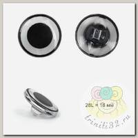 Пуговицы пластик TBY.B304 цв.04 черный/прозрачный 28L на ножке 50шт
