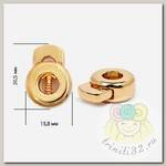 Фиксатор для шнура металл TBY OR.0305-5172 (15,8х20,5мм) цв. золото уп. 100шт
