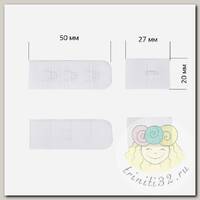 Застежка с крючками 3х1 для бюстгальтера TBY-75310 1,9см цв.белый уп.100шт