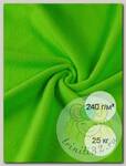 Ткань флис 2-х ст. TBY-0240-F333 240 г/м2 100% ПЭ шир.150см  цв.F333 неон зеленый рул.25кг
