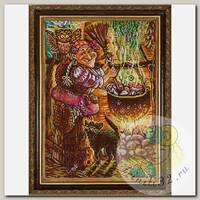Рисунок на ткани КОНЁК арт. 1364 Кулинар Баба Яга 29х39 см