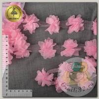 Кружево 3D арт.TBY.1312 Цветы цв.02 нежно-розовый, уп.9,14м