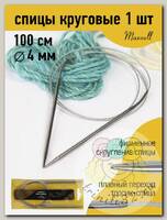 Спицы для вязания круговые Maxwell Gold, металлические на тросике арт.100-40 4,0 мм /100 см