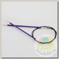 47068 Knit Pro Спицы круговые для вязания Zing 3,75мм/40см, алюминий