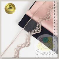 Кружево на жесткой сетке Exclusive арт.TBY 2BS228K1 шир.50мм цв.N4815 кофе уп.13,71м