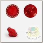 Пуговицы пластик TBY.B303 цв.03 красный 20L на ножке 50шт