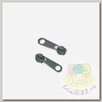 Замок Mzip без фиксатора СП#5 цв.F321 т.серый уп.1000шт