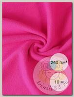 Ткань флис 2-х ст. TBY-0240-F388 240 г/м2 100% ПЭ шир.150см  цв.F338 неон розовый уп.10м