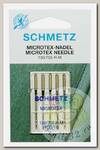 Иглы для бытовых швейных машин Schmetz микротекс (особо острые) 130/705H-M №100, уп.5 игл