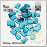 Стразы пришивные акриловые MAGIC 4 HOBBY арт.MG.AF.02 18x25 мм прямоугольник цв.07 бирюзовый уп.50 шт