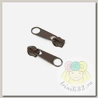 Замок Mzip без фиксатора СП#5 цв.F304 т.коричневый уп.1000шт