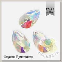 Стразы пришивные акриловые (Resin) Tesoro Crystal арт.TS.ED2.4.10 цв.AB Crystal 17х28 мм уп.5 шт