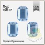 Стразы пришивные акриловые MAGIC 4 HOBBY арт.MG.AF.02 13x18 мм прямоугольник цв.06 голубой уп.100 шт