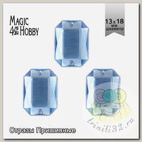 Стразы пришивные акриловые MAGIC 4 HOBBY арт.MG.AF.02 13x18 мм прямоугольник цв.06 голубой уп.100 шт