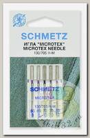 Иглы для бытовых швейных машин Schmetz микротекс (особо острые) 130/705H-M №60(2)/70(2)/80, уп.5 игл