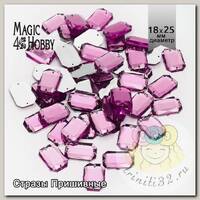 Стразы пришивные акриловые MAGIC 4 HOBBY арт.MG.AF.02 18x25 мм прямоугольник цв.04 розовый уп.50 шт