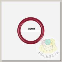 Кольцо для бюстгальтера d10мм металл TBY-57711 цв.S059 темно-красный, уп.20шт