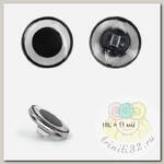 Пуговицы пластик TBY.B304 цв.04 черный/прозрачный 18L на ножке 50шт