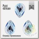 Стразы пришивные акриловые MAGIC 4 HOBBY арт.MG.H.02 18x25 мм капля цв.06 голубой уп.50 шт