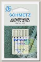 Иглы для бытовых швейных машин Schmetz микротекс (особо острые) 130/705H-M №80, уп.5 игл