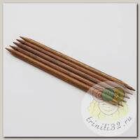 31033 Knit Pro Спицы чулочные для вязания Ginger 7мм/20см дерево, коричневый, 5шт