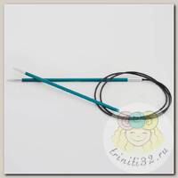 47186 Knit Pro Спицы круговые для вязания Zing 3,25мм/120см, алюминий, изумрудный