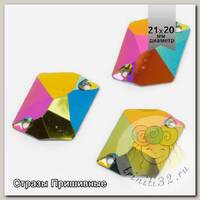 Стразы пришивные акриловые (Resin) Tesoro Crystal арт.TS.ED6.2.02 цв.2 21х20 мм уп.5шт