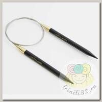 350044 Knit Pro Спицы круговые для вязания укороченные Lantern Moon 3,75мм/40см, эбеновое дерево, черный