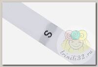 Размерники жаккардовые тафта S белый 10х32 мм ТВ в рул. 500 шт