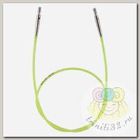 10633 Knit Pro Тросик (заглушки 2шт, ключик) для съемных спиц, длина 35см (готовая длина спиц 60см), зеленый