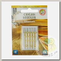 Иглы для бытовых швейных машин ORGAN титаниум №75-90 для БШМ уп.5 игл