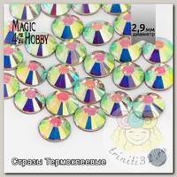 Стразы термоклеевые MAGIC 4 HOBBY SS10 (2,7-2,9 мм)  цв. Crystal AB уп.288шт