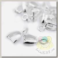 Держатель для бус MAGIC 4 HOBBY арт.MH.111945-2 цв. серебро 11х6мм уп.50 шт