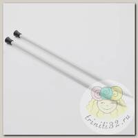 45206 Knit Pro Спицы прямые для вязания Basix Aluminum 5мм/25см, алюминий, серебристый 2 шт.