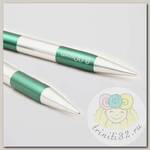 42132 Knit Pro Спицы съемные для вязания SmartStix 8мм  для длины тросика 28-126см, алюминий, серебристый/изумрудный