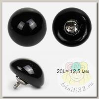 Пуговицы пластик TBY.B306 цв.02 черный 20L на ножке 30шт