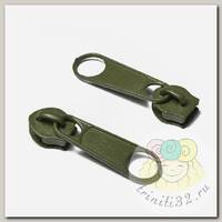 Замок Mzip без фиксатора СП#5 цв.F327 оливковый уп.1000шт