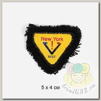 Аппликации пришивные арт.TBY.2381 New York 5х4см уп.20 шт