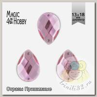 Стразы пришивные акриловые MAGIC 4 HOBBY арт.MG.H.02 13x18 мм капля цв.04 розовый уп.100 шт
