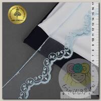 Кружево на жесткой сетке Exclusive арт.TBY 2BS228K1 шир.50мм цв.B1515 голубой уп.13,71м