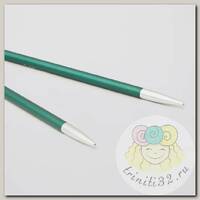 47529 Knit Pro Спицы съемные для вязания Zing 3,25мм для длины тросика 20см, алюминий, изумрудный, 2шт