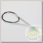 45337 Knit Pro Спицы круговые для вязания Basix Aluminum 5мм/80см, алюминий, серебристый