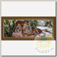 Рисунок на ткани (Бисер) КОНЁК арт. 9903 Амурские тигры 25х65 см